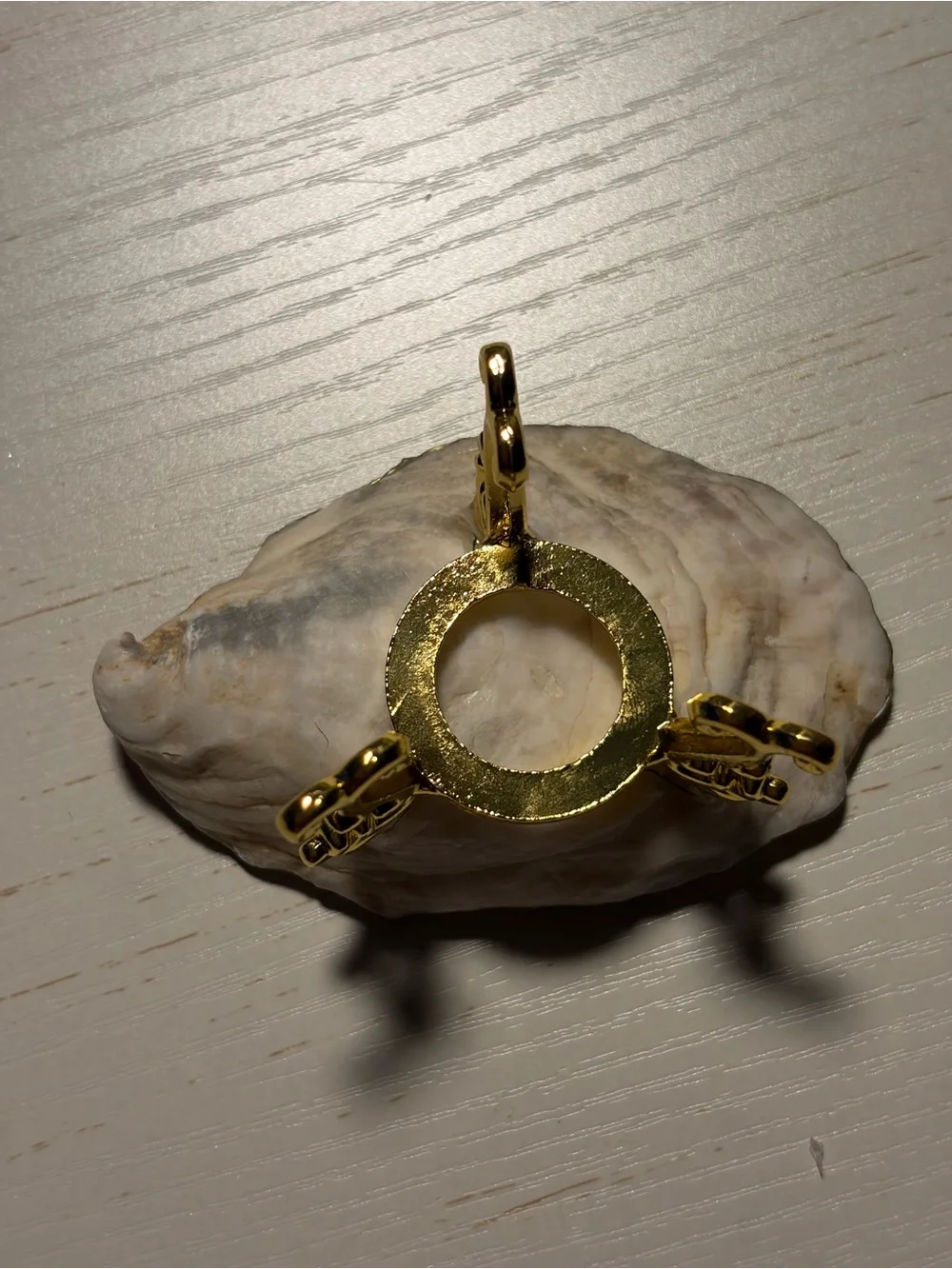 Handcrafted Decorative decoupage 250th Anniversary oyster shell Trinket Dish